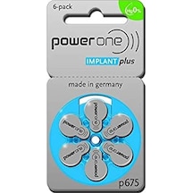 Powerone Implant Plus P675 İşitme Cihazı Pili 6 x 10'lu