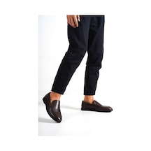 Mubiano Hakiki Deri 22103d-k Kahve İnce Taban Erkek Loafer Kahve
