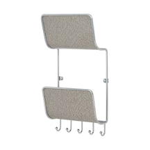 Idesıgn Mektupluk Anahtarlık Askılık 2 Katlı Metalik Gri 19X36 .