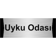 Uyku Odası 10x20cm Gümüş Renk Metal Yönlendirme Levhası