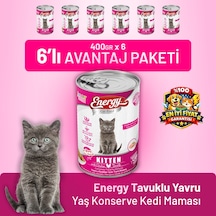 Energy Tavuklu Yavru Yaş Kedi Maması 400 G - 6 Adet