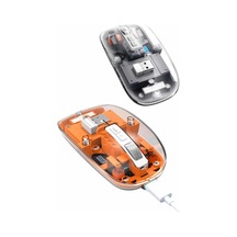 Mouse Fare Kablosuz Mouse Fare Şarjlı Bluetooth Sessiz 5 Tuşlu Şeffaf