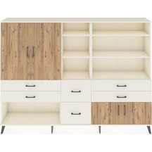 Arges Dolap 10 Raflı 6 Çekmeceli 4 Kapaklı 220x30x163 Aytaşı-çam/aytaşı Atlas Çam/aytası - Aytası