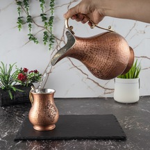 Dmt Copper Gaziantep Bakır El Işlemeli Otantik Sürahi-bardak Seti Otantik Kutulu Hediyelik