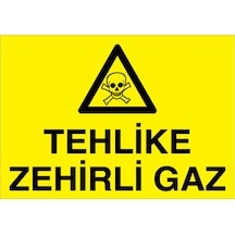 Tehlike Zehirli Gaz Uyarı Tabelası - 35x50 Foreks - Dg39