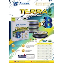 Pioneer Terra Pe Power Braid X8 150metre Turuncu Örgü Misina 0.04