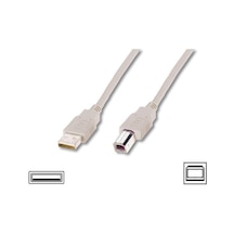 Digitus Ak-300102-030-e 3 Mt Usb 2.0 To Usb 2.0 Tip B Erkek-erkek Awg28 Usb 2.0 Bej Yazıcı Kablosu