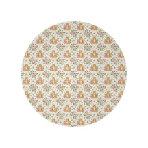 Cat Desenli 47inch Yuvarlak Polar Battaniye, Yumuşak & Hafif, Yetişkin & Çocuk-a27 Cat Floral Rose