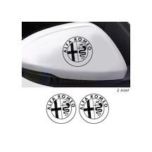 Alfa Romeo Logo Yan Ayna Depo Kapağı Tampon Oto Sticker Etiket Çıkartma 2 Adet