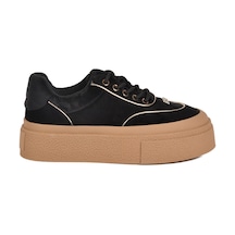 Siyah Yüksek Taban İçi Polarlı Kadın Sneaker 25k330 Z Siyah