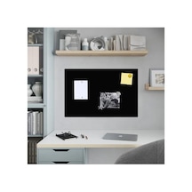 Dünya Magnet Magnet Panosu, Dekoratif Mıknatıslı Pano, Siyah, Metal Pano, 50x70 Cm Standart