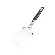 Profesyonel Spatula/kazıyıcı, Paslanmaz Çelik Spatula, Izgara Aksesuarı, Hamburger Spatulası, Krep Spatulası, Izgara Ve Düz Üst Izgara İçin İdealdir. Siyah
