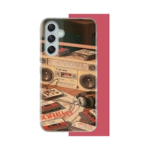 Samsung Galaxy A34 Uyumlu 90'lar Kaset2 Baskılı Silikon Kılıf Renkli