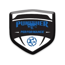 Stıcker Seti Punısher 3d Damla 2 Li Oto Sticker Logo 06 Nötr