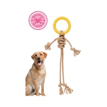Köpek Oyuncağı Çekiştirmeli Halat Jüt Oyuncak Orta-iri Irk İçin Büyük Boy