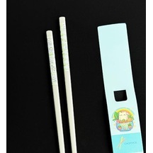 Desenli Metal Chopstick Yeşil Açık Ceviz