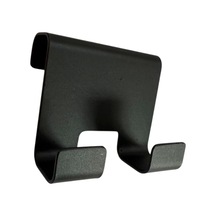 Askılık Duş Cam Geçmeli İkili Kanca Mat Siyah Siyah