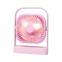 Taşınabilir Usb Şarjlı 3 Kademeli Masaüstü Fan Vantilatör Soğutucu Ys2551 Pembe