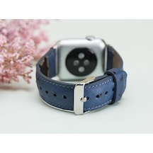 Bouletta Apple Uyumlu  Watch Deri Kordon 38-40-41 MM Mavi (443083611)