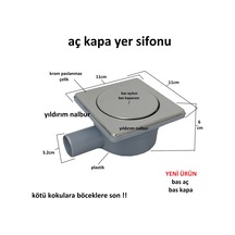 Yersifonu Aç Kapa Yandan Yer Sifonu Gideri Krom Paslanmaz 32