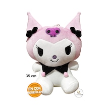 Pembe Kuromi Peluş Oyuncak - Yumuşak Kumaşlı 35 Cm Büyük Boy Kuromi Pembe