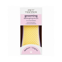 Tangle Teezer Pet Teezer Detangling Dolaşık Açıcı Küçük Irk Köpek Bakım Fırçası 11,7x5 Cm Lila-sarı