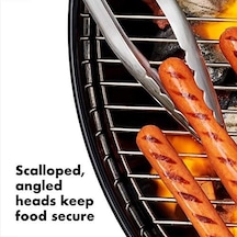 Spatula Ve Maşa Seti - Bulaşık Makinesinde Yıkanabilir Barbekü Maşası Seti Paslanmaz Çelik Et Spatulalı - 41 Cm Ve 47,5 Cm