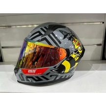 Mts Pro 910 Bee Güneş Gözlüklü Motosiklet Kaskı Gri