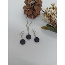 Yıldız Taşı Kolye/Küpe Set - Doğaltaş Kolye ve Küpe Takım-1027