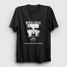 Presmono Unisex Legend Burzum T-shirt Siyah