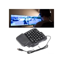 Xindoker K13 Tek El Oyun Klavyesi, 35 Tuşlu Usb Kablolu, 3 Renkli Arka Işık, Su Geçirmez, Dürtme Dirençli, Bilgisayar Ve Mobil Oyunlar İçin