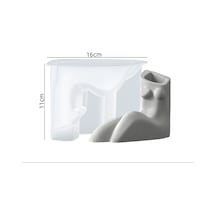 Taş Tozu Silikon Kalıp İthal 3 Boyutlu Oturan İnsan Vücut Figür Vazo Epoksi Reçine Hb215215-0031