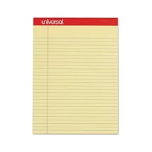 Universal 10630 Delikli Kenar Yazma Defteri, Yasal/kenar Boşluğu Kuralı, Mektup, Kanarya, 50 Yaprak Paket Başına 12 Ped 103 Ivory
