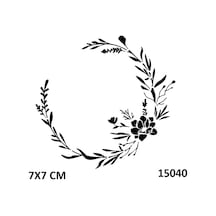 Airbrush Tattoo Zarif Çiçek Dalları Stencil Süsleme Ve Boyama Kalıbı