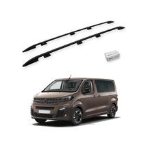 Turtle Opel Zafira Life Mk3 2019-2025 / Uzun Şasi Tavan Çıtası Crown Siyah