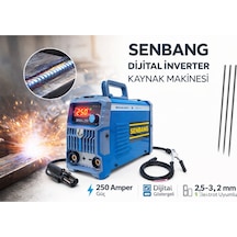 Senbang 250 Amper Dijital İnverter Kaynak Makinesi Mma 250a Elektrot Kaynağı 2,5 / 3,2 Mm