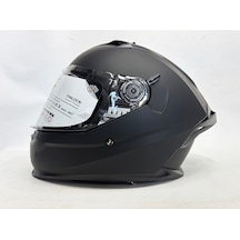 Mt Braker Sv Pure A1Şefaf Vizörlü İç Güneş Vizörlü Kask Mat Siyah