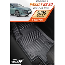 Siyah Volkswagen Passat B8 Eu 2015-2024 Arası Uyumlu 4d Havuzlu Paspas Takımı