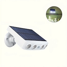 Chenkestoreone 1 Adet Güneş Enerjili Hareket Sensörlü Beyaz Işık Dış Mekan Bahçe Güvenlik Aydınlatma Beyaz