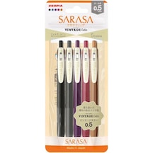 Zebra Sarasa Clip Jel Mürekkepli Kalem Vintage Set 0,5mm 5'li Set-2