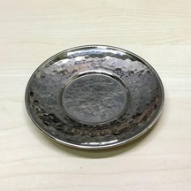 Dövme Bakır Çay Tabağı Gümüş