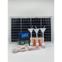 50 W Monokristal Panelli Güneş Enerji Seti Solar Aydınlatma N11.171