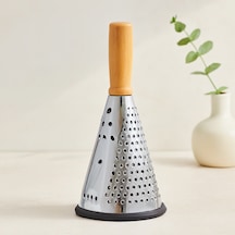 8" Ahşap & Bambu Saplı Çelik Rende Silikon Taban, 3 Bölümlü Diğer