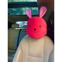 Tavşan Figürlü Oto Yastık 25 Cm Silikon Elyaf