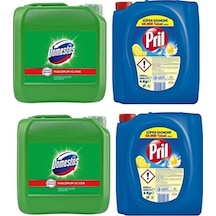 Pril Sıvı Bulaşık Deterjanı 2 'li Güç Limon 4kg Ve Domestos Çama Diğer