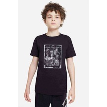 Tshirthane Atatürk Kolaj Baskılı Unisex Çocuk Siyah T-Shirt