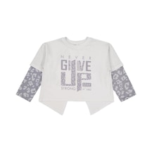 Civil Girls Leopar 6-9 Yaş Sweatshirt Beyaz