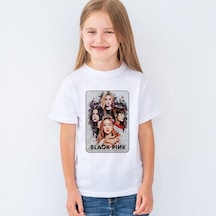 Blackpink Baskılı Unisex Çocuk Tişört T-Shirt Mr-10 Beyaz