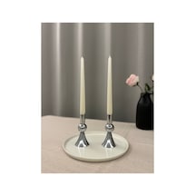 Gümüş Rengi Pısa 2'li Şamdan & Mumluk Seti Gümüş - 817593080 Gümüş