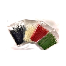 Yeşil Renkli Kablo Bağı Cırt Klips Plastik Kelepçe 100X2.5 100 Ad